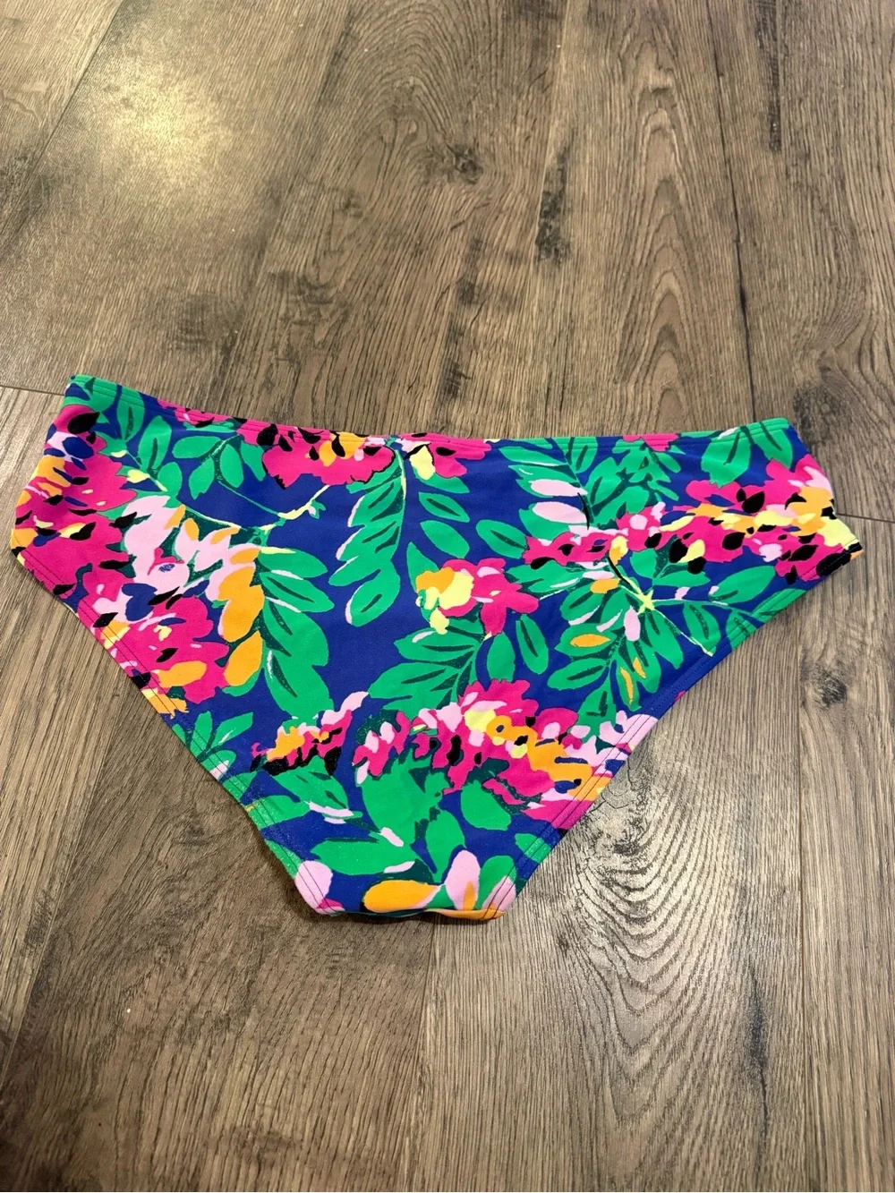 aerie Blue Floral Side-Ring Bikini Bottom
